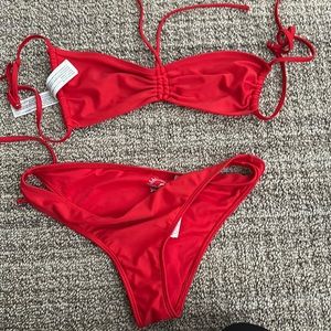 Hollis yet red bikini in small